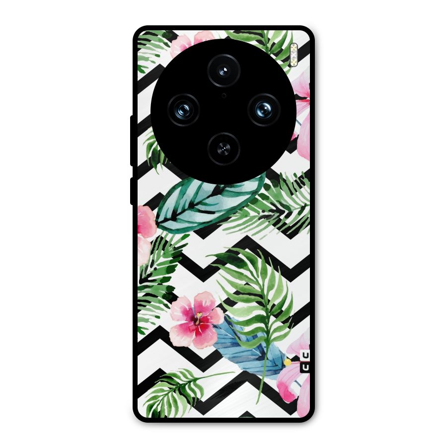 Modern Flowers Metal Back Case for Vivo X100 Pro