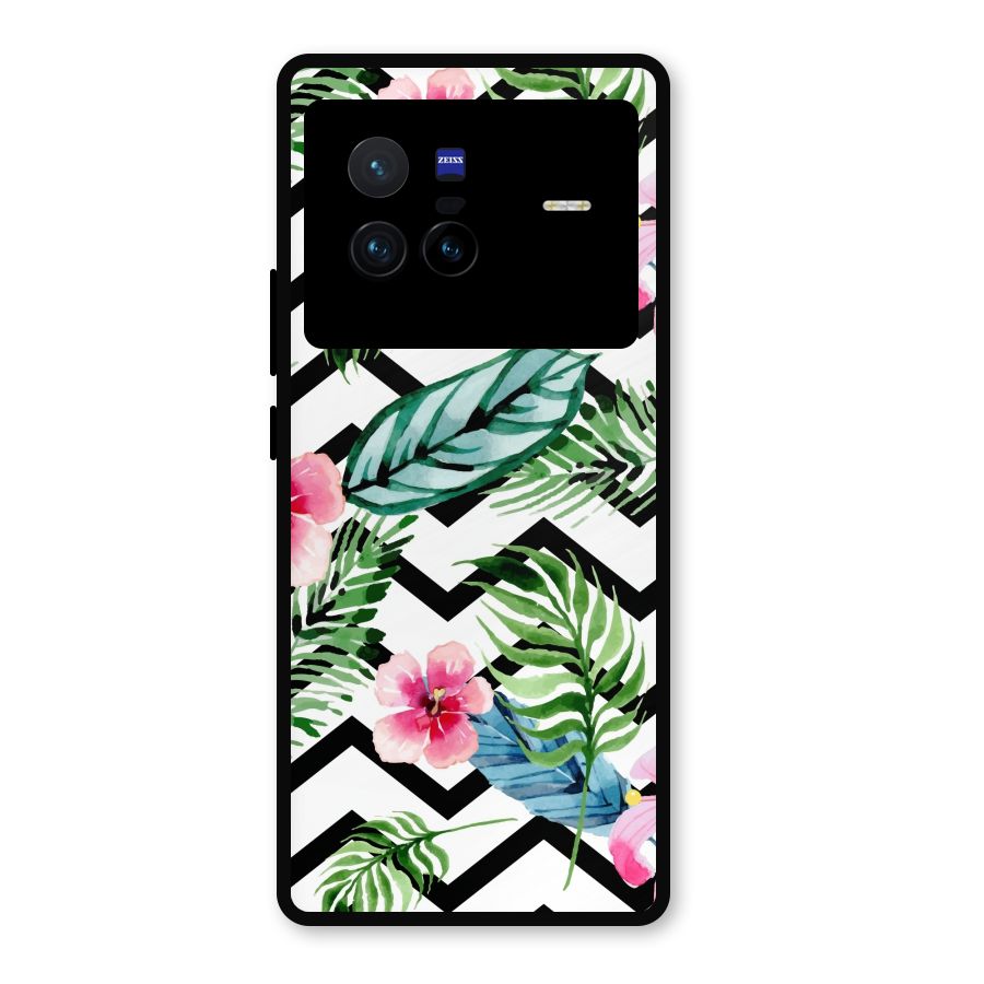 Modern Flowers Metal Back Case for Vivo X80