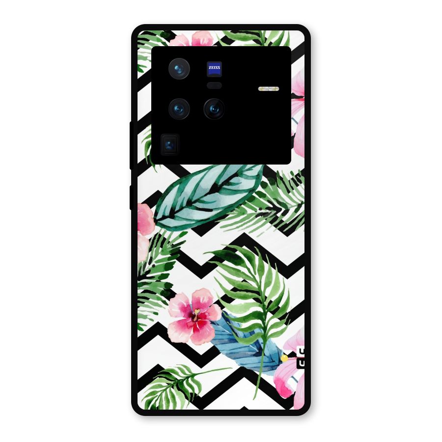 Modern Flowers Metal Back Case for Vivo X80 Pro