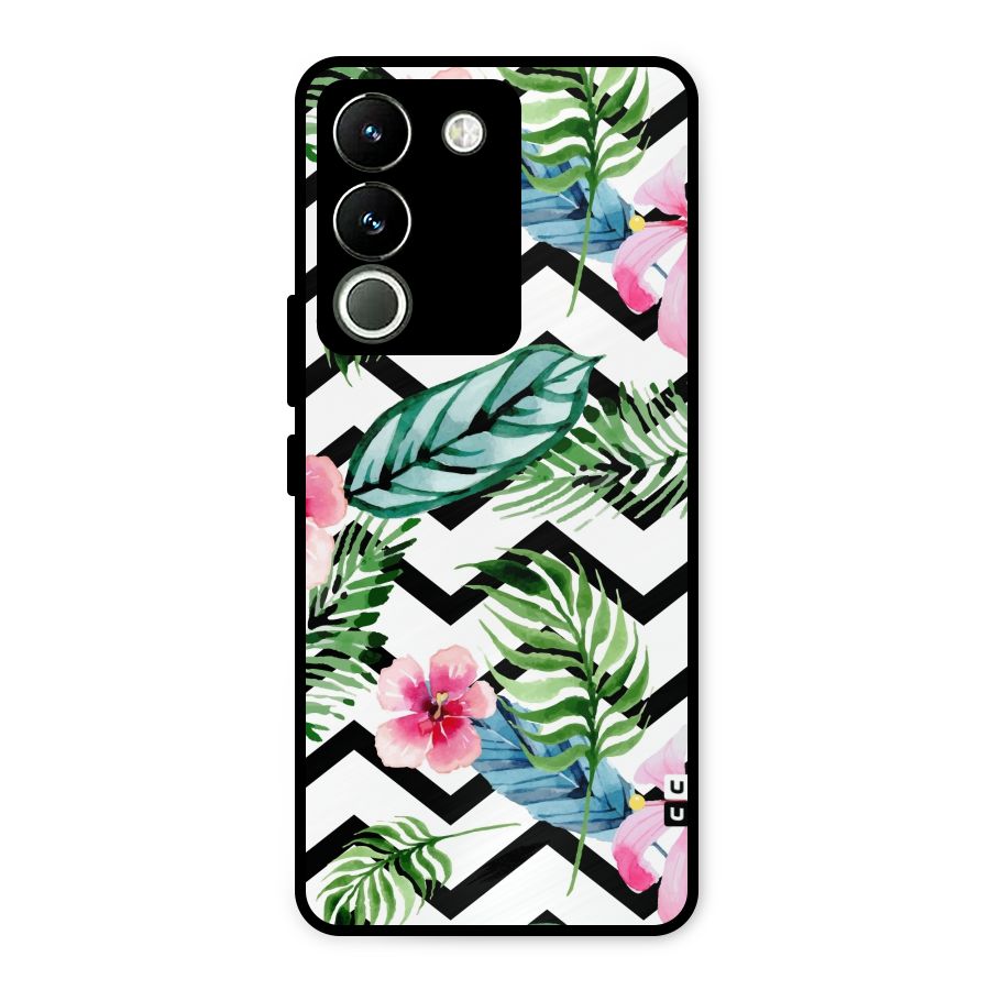 Modern Flowers Metal Back Case for Vivo Y200