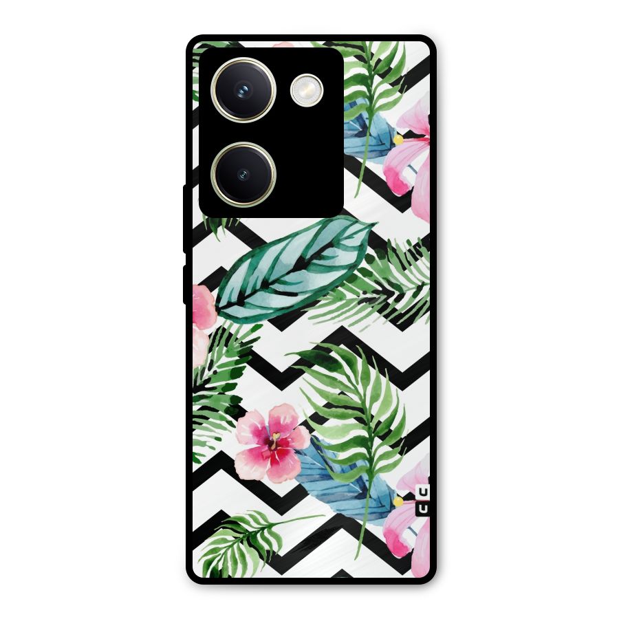 Modern Flowers Metal Back Case for Vivo Y200 Pro