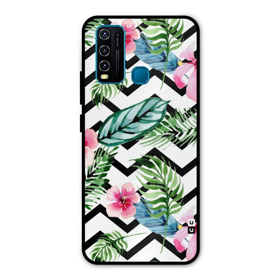 Modern Flowers Metal Back Case for Vivo Y50