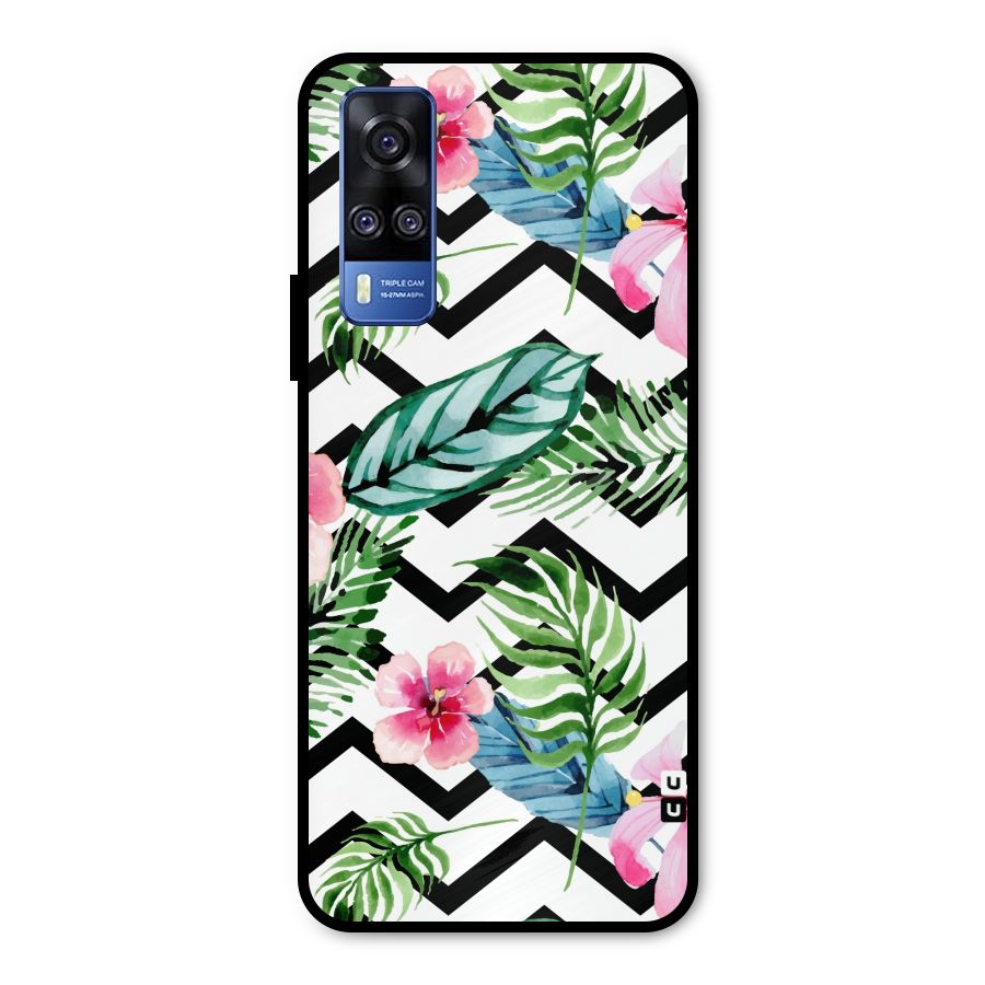 Modern Flowers Metal Back Case for Vivo Y51A
