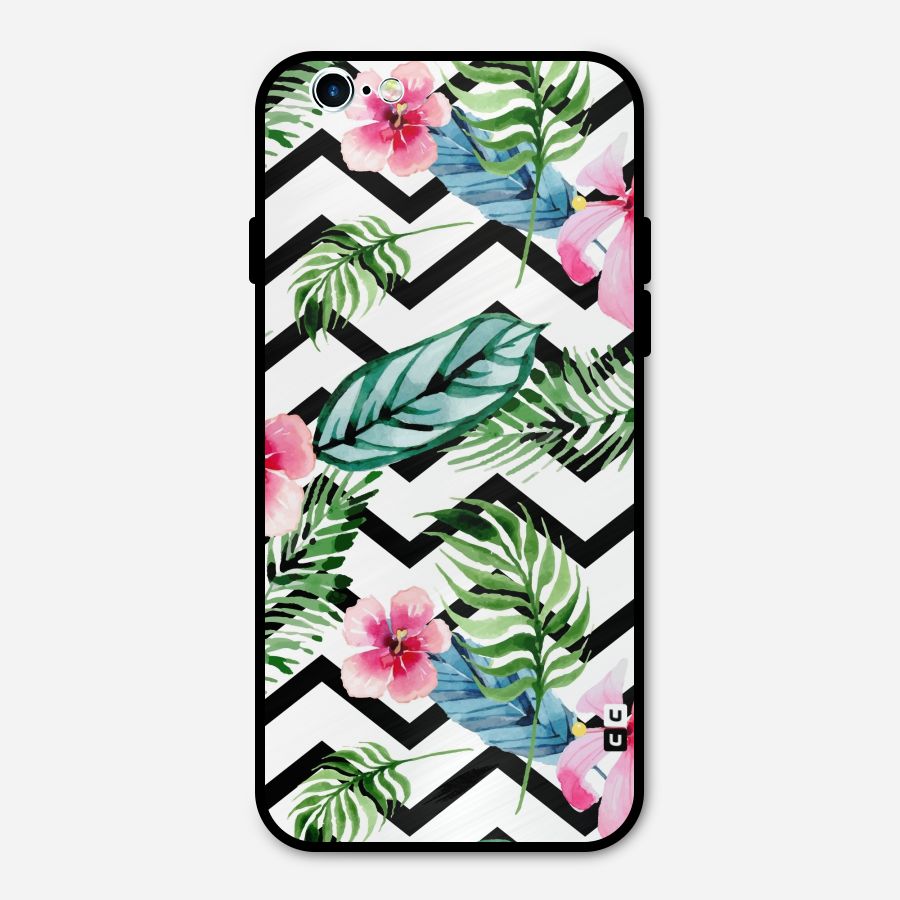 Modern Flowers Metal Back Case for iPhone 6 6s