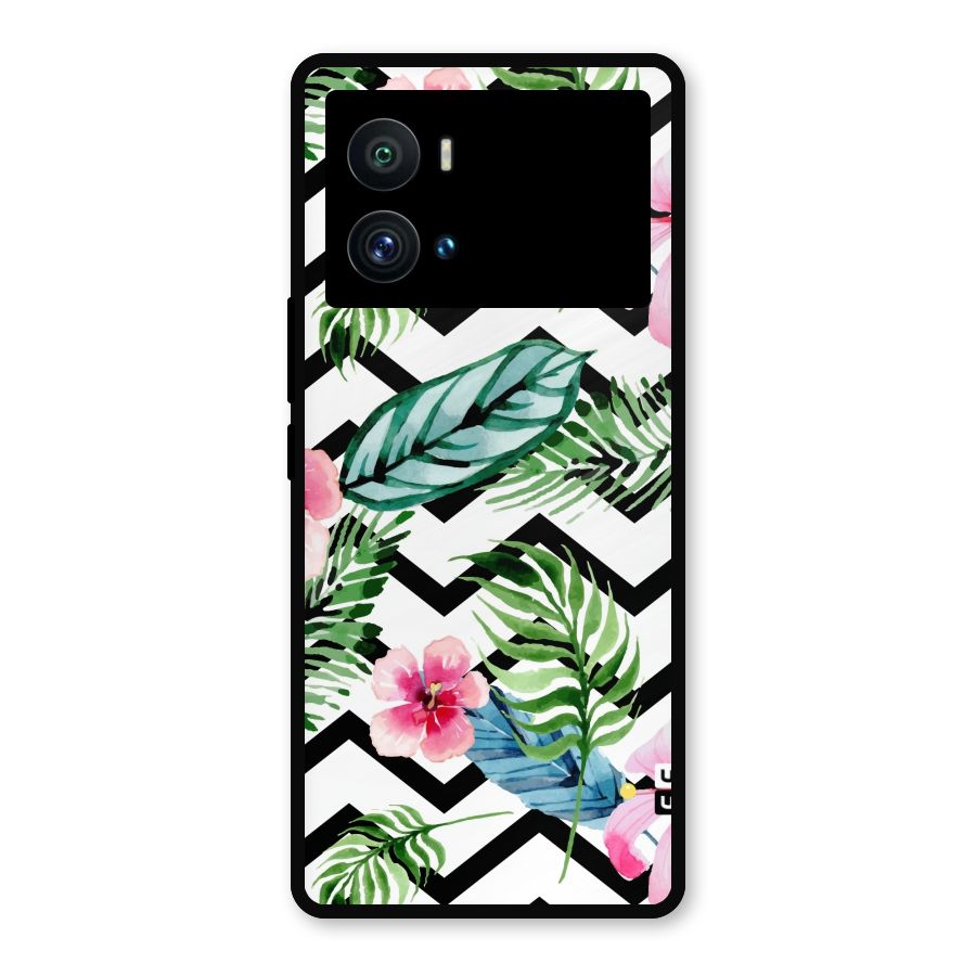 Modern Flowers Metal Back Case for iQOO 9 Pro
