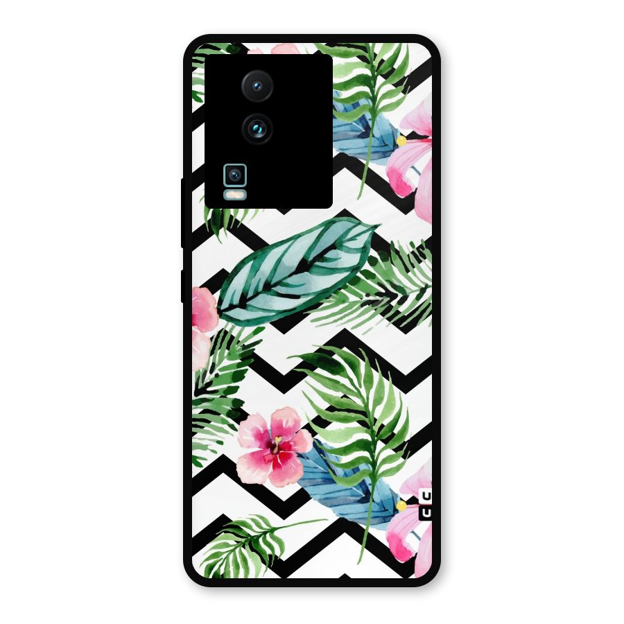 Modern Flowers Metal Back Case for iQOO Neo 7