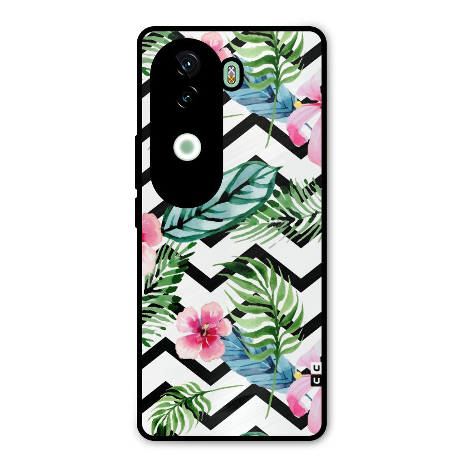 Modern Flowers Metal Back Case for iQOO Z9s