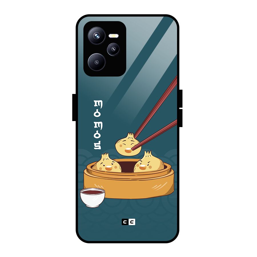 Momos Lover Glass Back Case for Realme C35