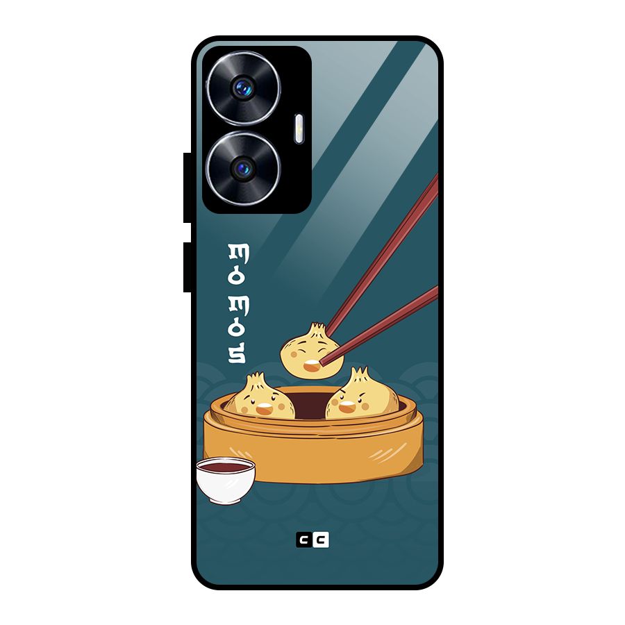Momos Lover Glass Back Case for Realme Narzo N55