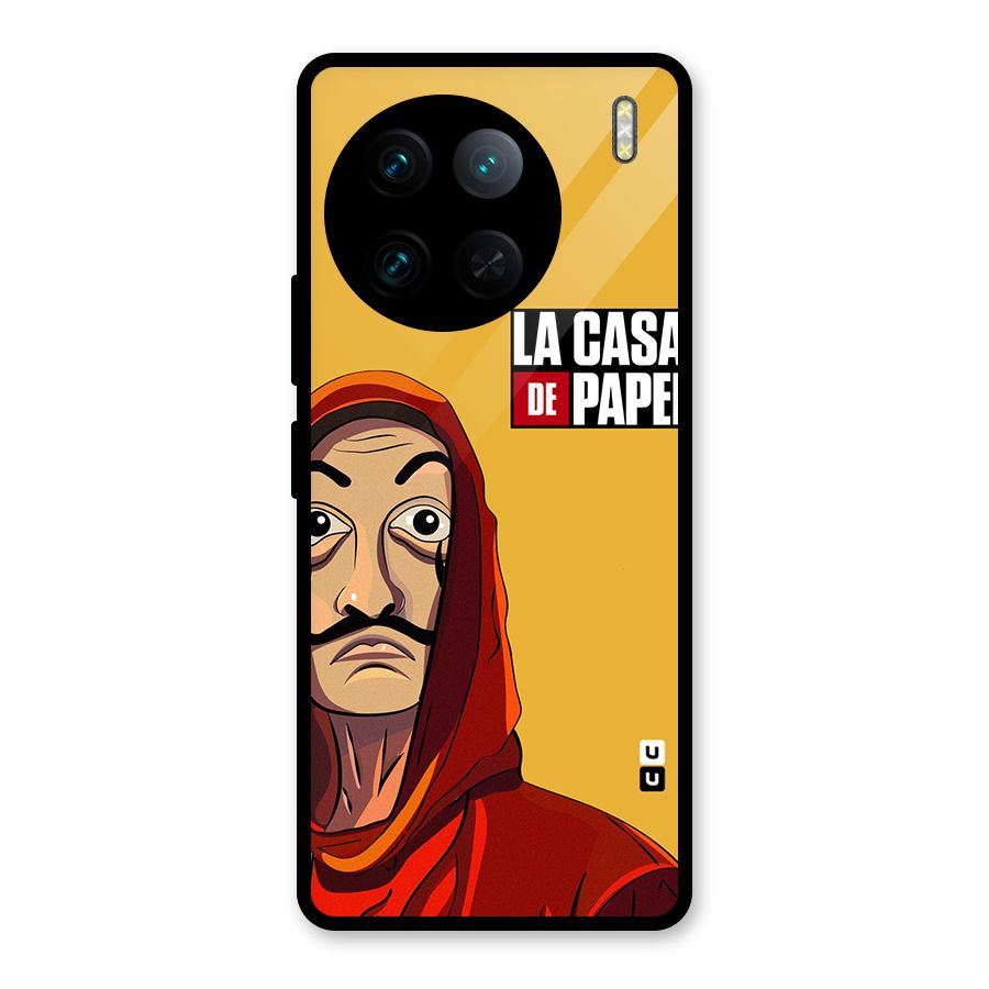 Money Heist La Casa De Papel Glass Back Case for Vivo X90 Pro