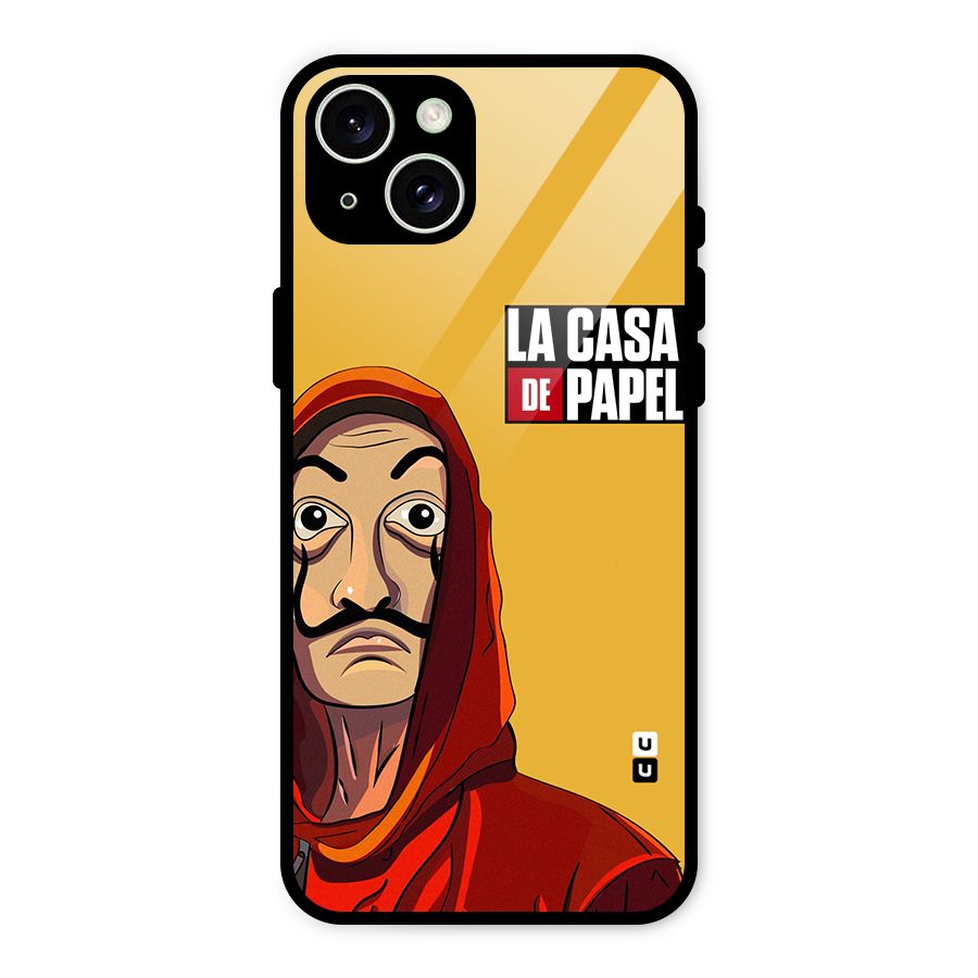 Money Heist La Casa De Papel Glass Back Case for iPhone 15 Plus