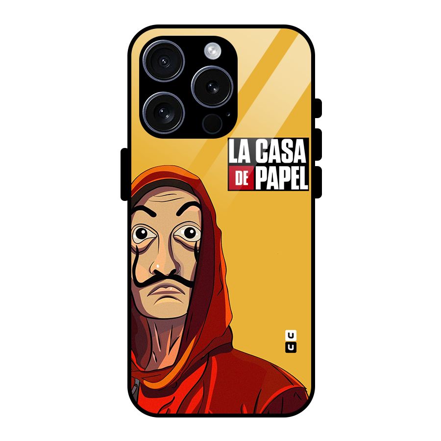 Money Heist La Casa De Papel Glass Back Case for iPhone 15 Pro