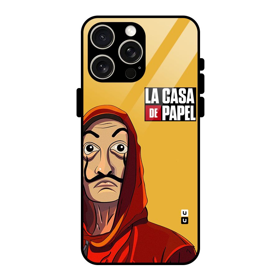 Money Heist La Casa De Papel Glass Back Case for iPhone 15 Pro Max