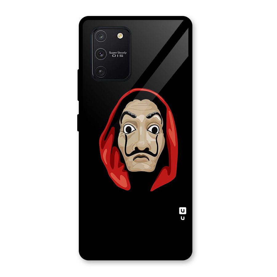 Money Heist Mask Glass Back Case for Galaxy S10 Lite