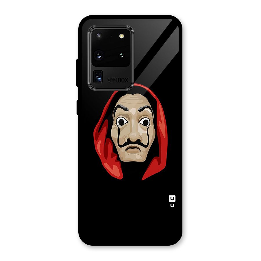Money Heist Mask Glass Back Case for Galaxy S20 Ultra