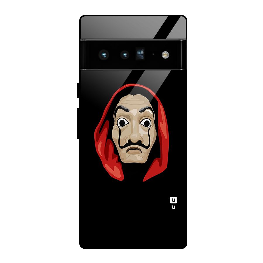 Money Heist Mask Glass Back Case for Google Pixel 6 Pro