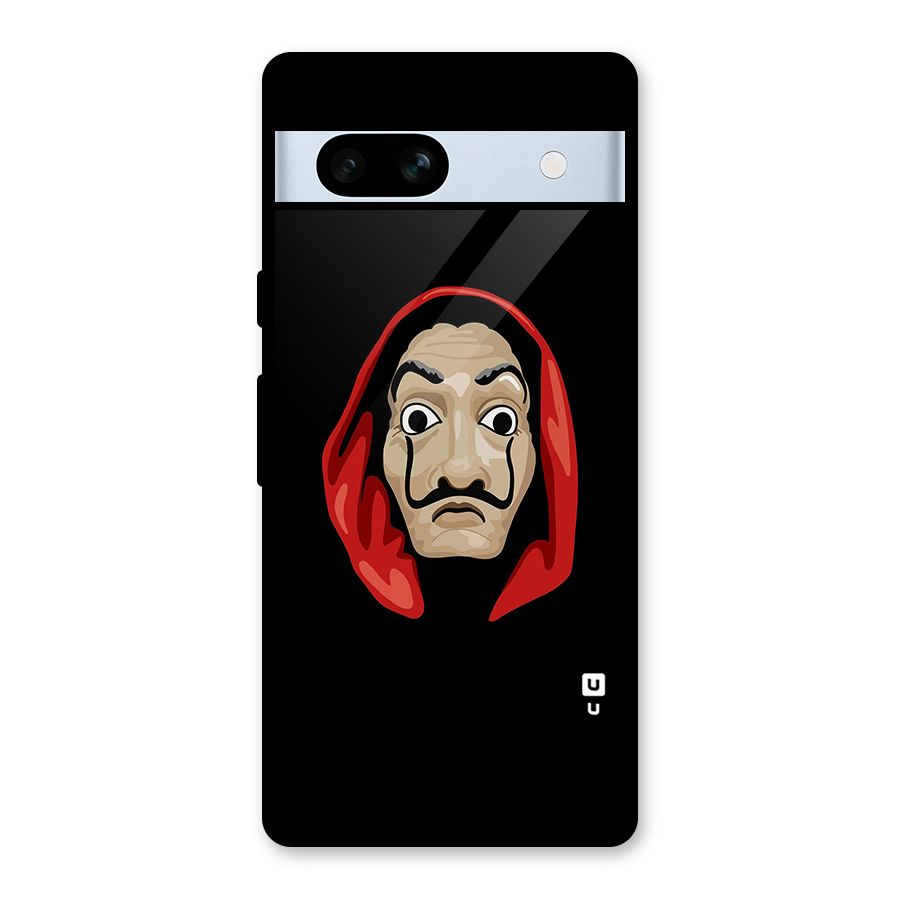 Money Heist Mask Glass Back Case for Google Pixel 7a