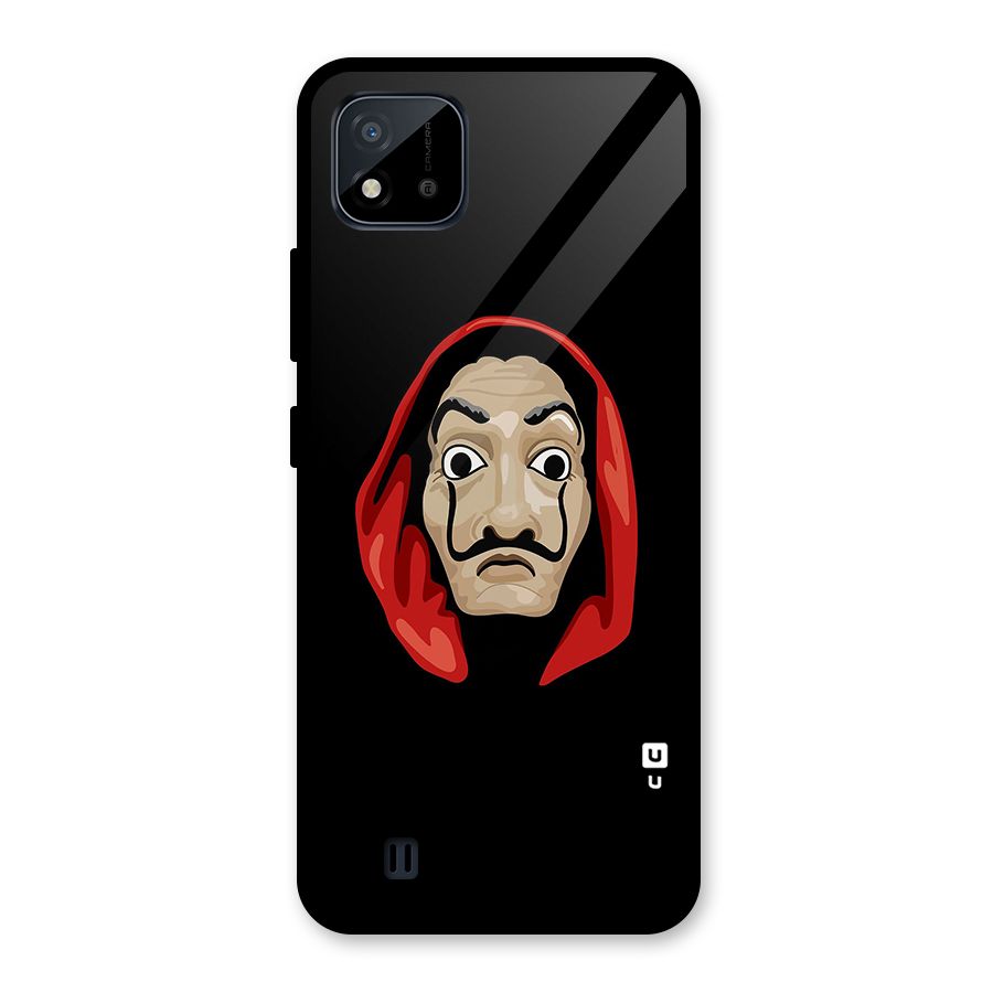 Money Heist Mask Glass Back Case for Realme C11 2021