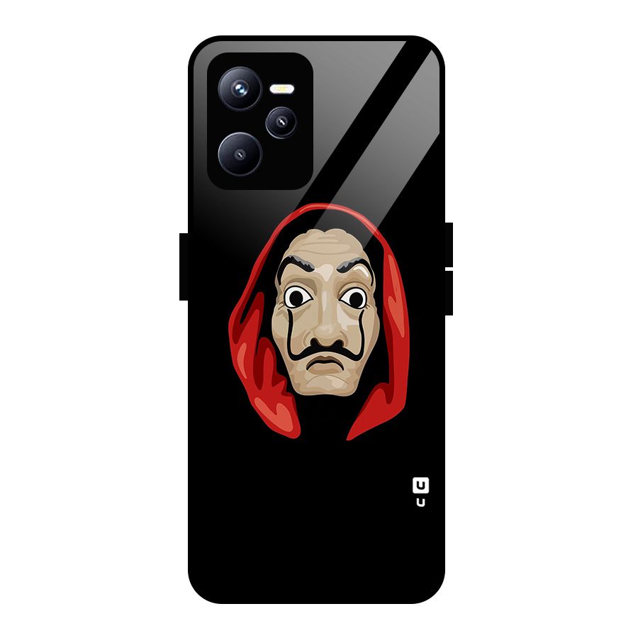Money Heist Mask Glass Back Case for Realme C35