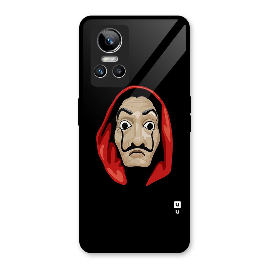Money Heist Mask Glass Back Case for Realme GT Neo 3