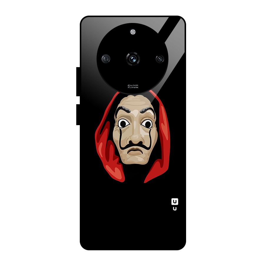 Money Heist Mask Glass Back Case for Realme Narzo 60 5G