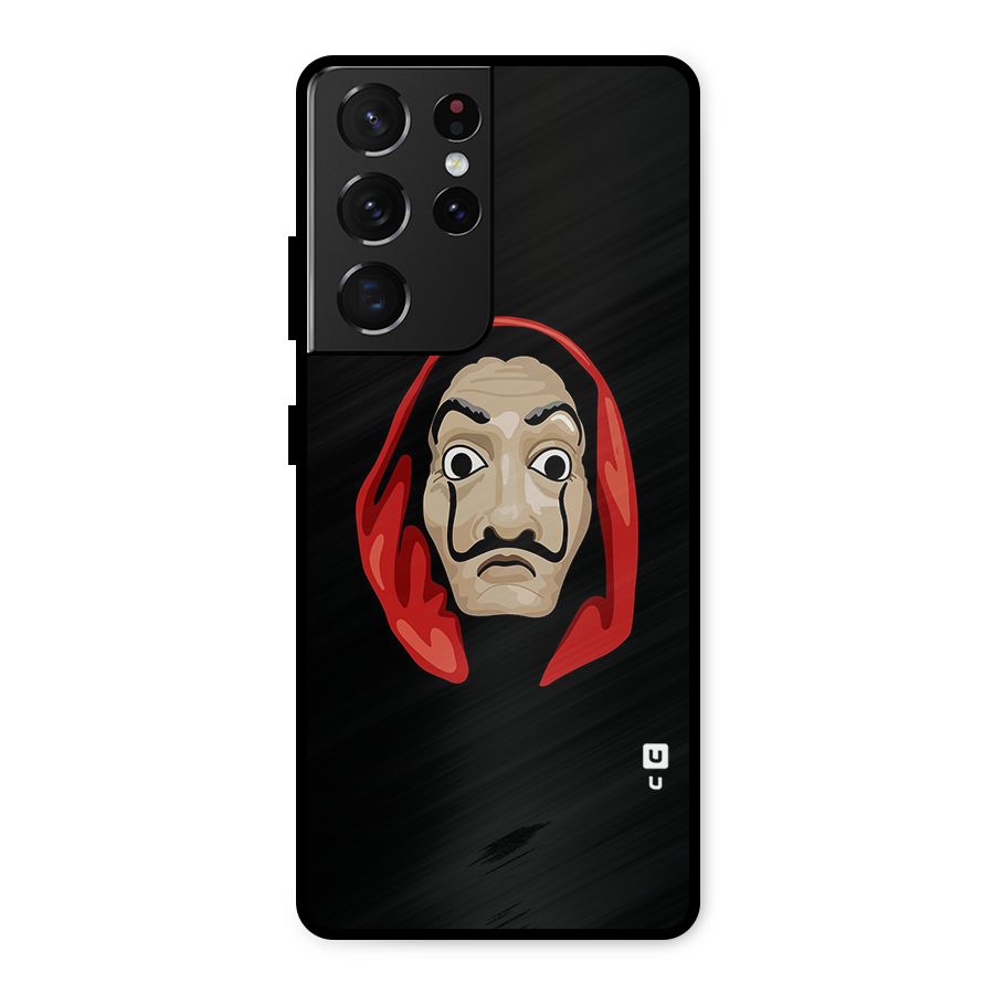 Money Heist Mask Metal Back Case for Galaxy S21 Ultra 5G