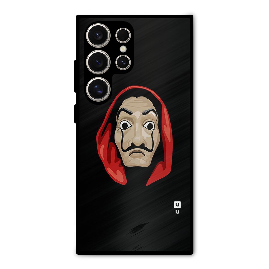 Money Heist Mask Metal Back Case for Galaxy S24 Ultra