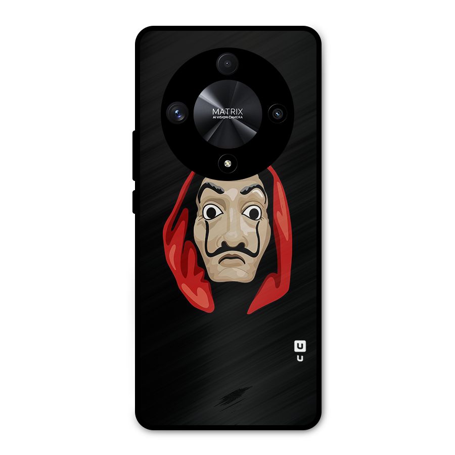 Money Heist Mask Metal Back Case for Honor X9b