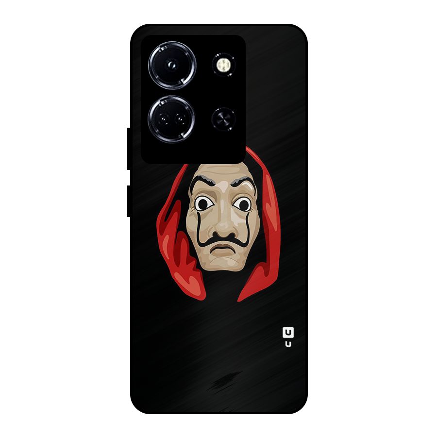 Money Heist Mask Metal Back Case for Infinix Note 30 5G