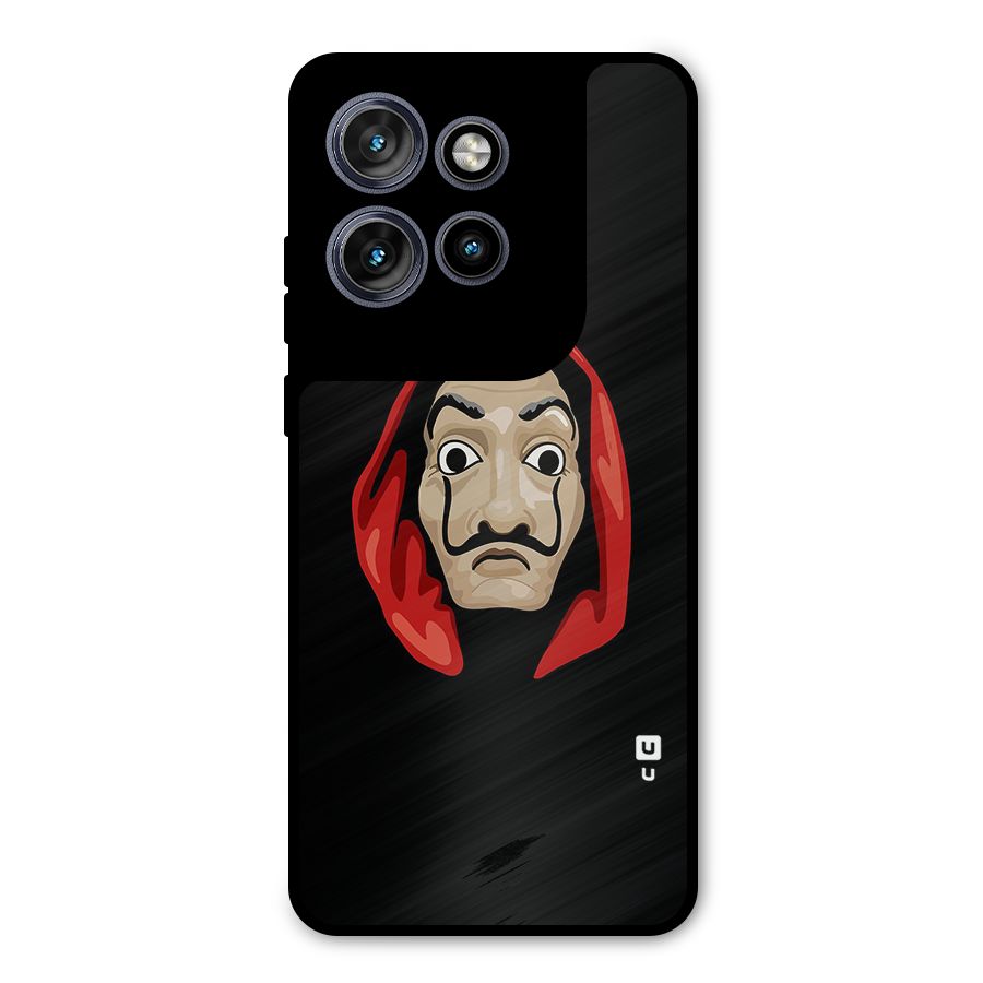 Money Heist Mask Metal Back Case for Motorola Edge 50 Neo