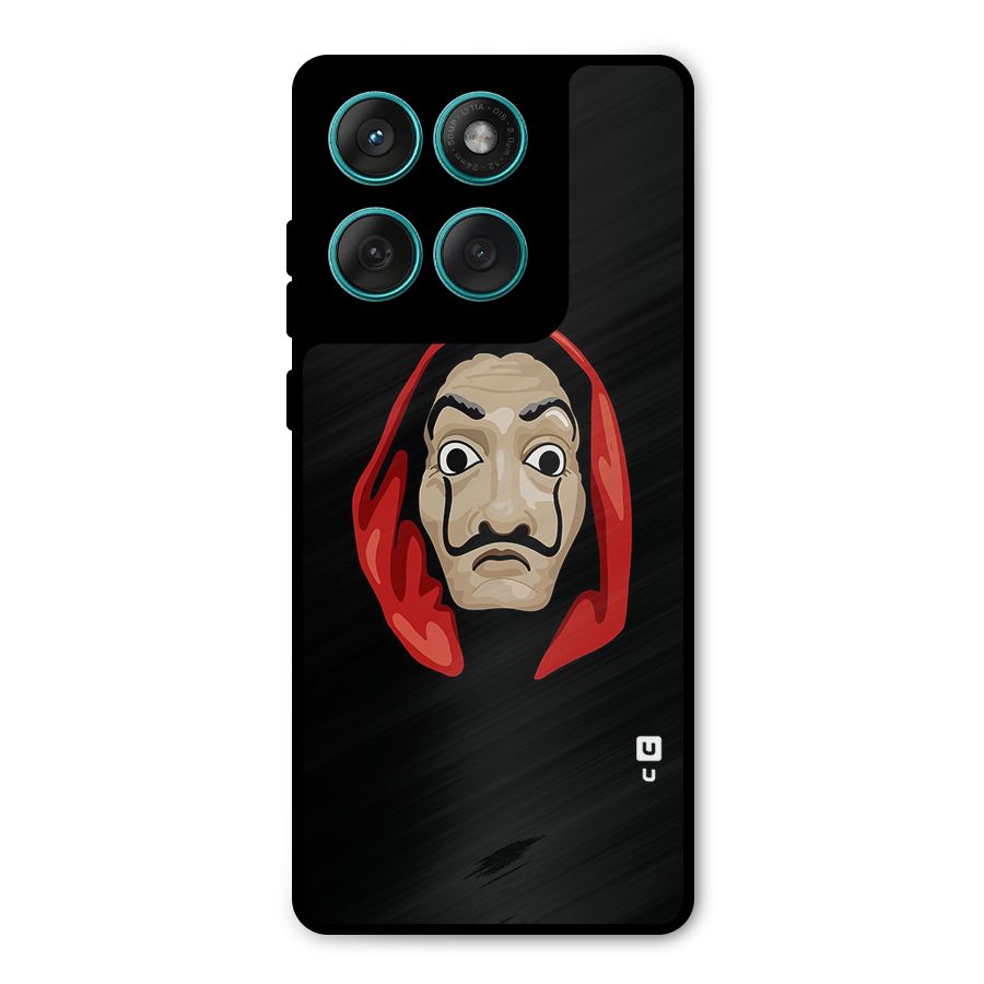 Money Heist Mask Metal Back Case for Motorola Edge 60
