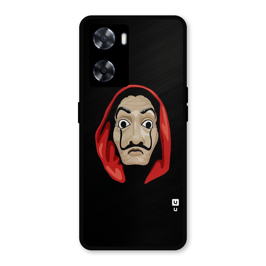 Money Heist Mask Metal Back Case for Oppo A57 2022