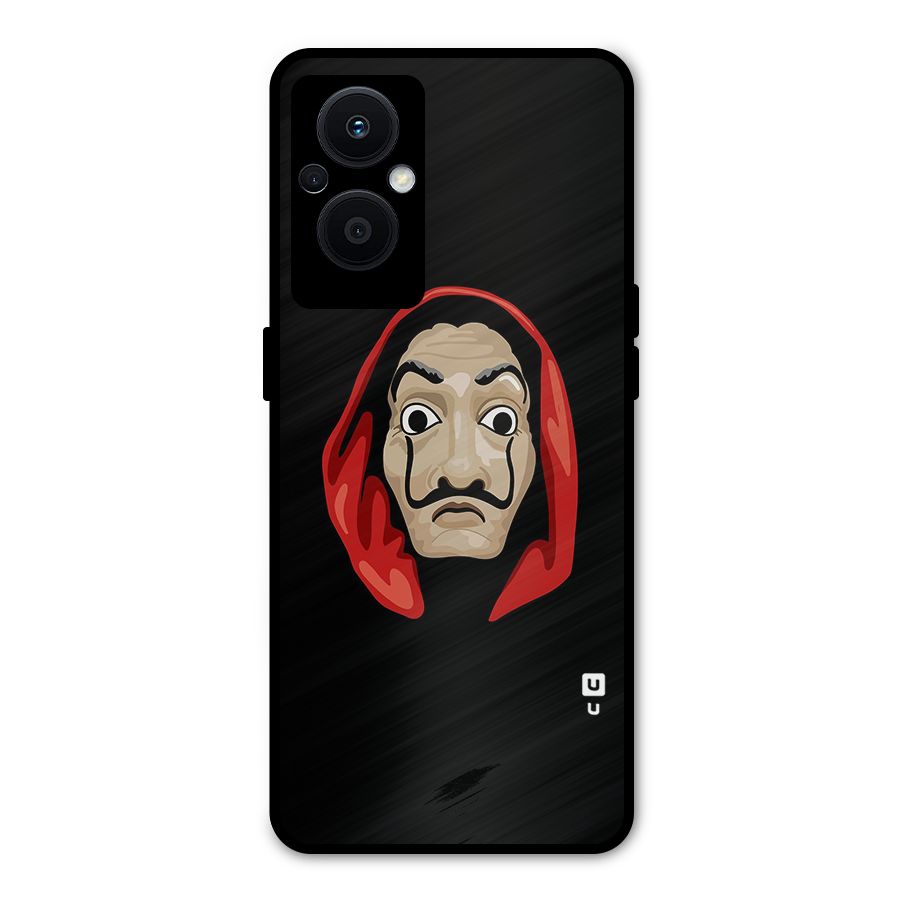 Money Heist Mask Metal Back Case for Oppo F21s Pro 5G