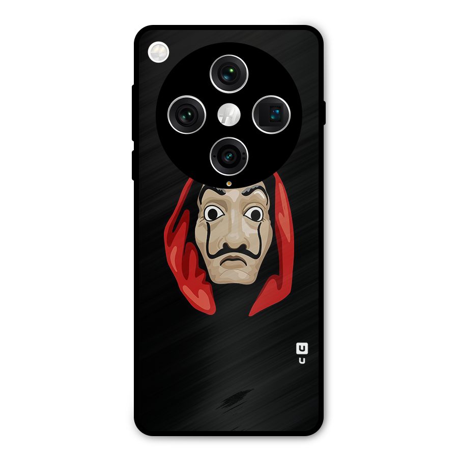 Money Heist Mask Metal Back Case for Oppo Find X8 Pro