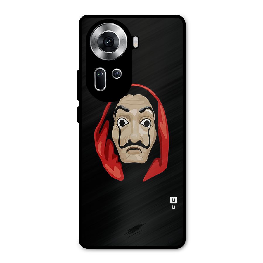 Money Heist Mask Metal Back Case for Oppo Reno11 5G