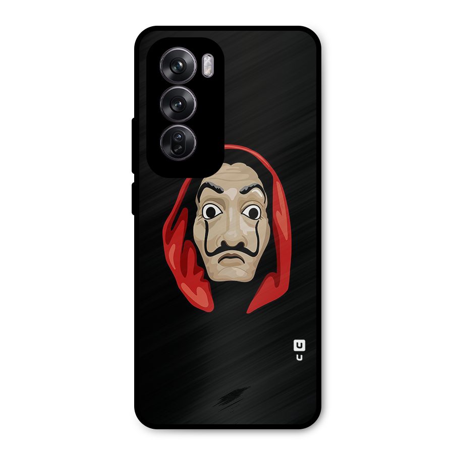 Money Heist Mask Metal Back Case for Oppo Reno12 Pro