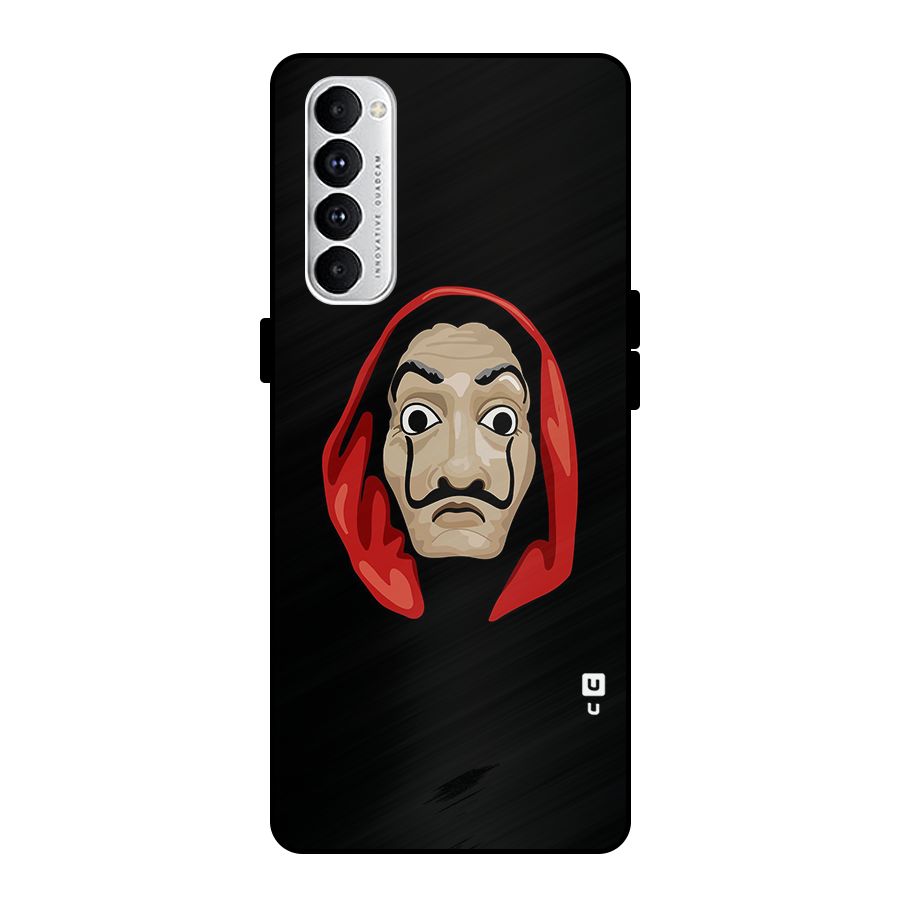 Money Heist Mask Metal Back Case for Oppo Reno4 Pro