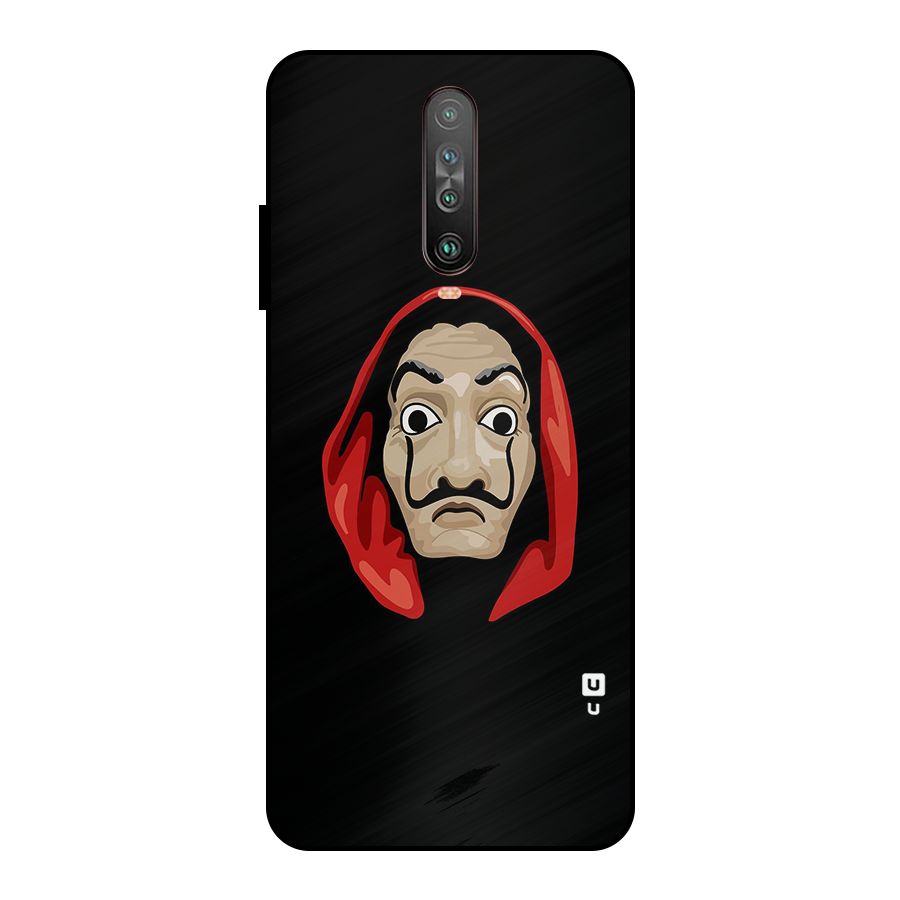 Money Heist Mask Metal Back Case for Poco X2