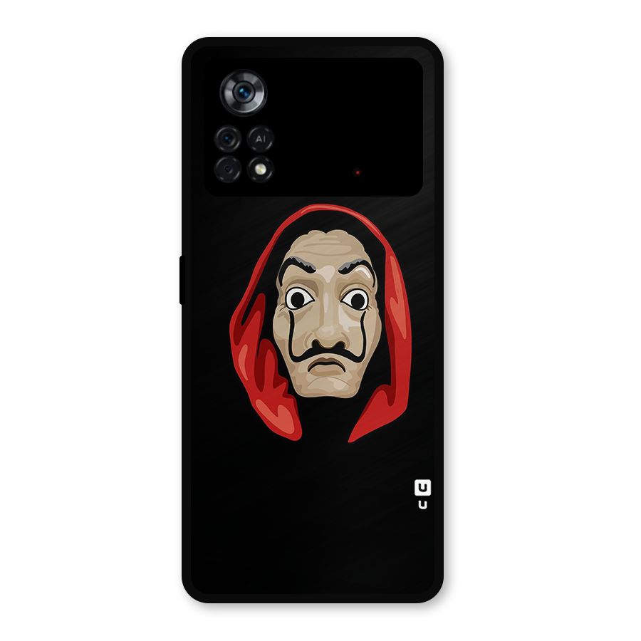 Money Heist Mask Metal Back Case for Poco X4 Pro 5G