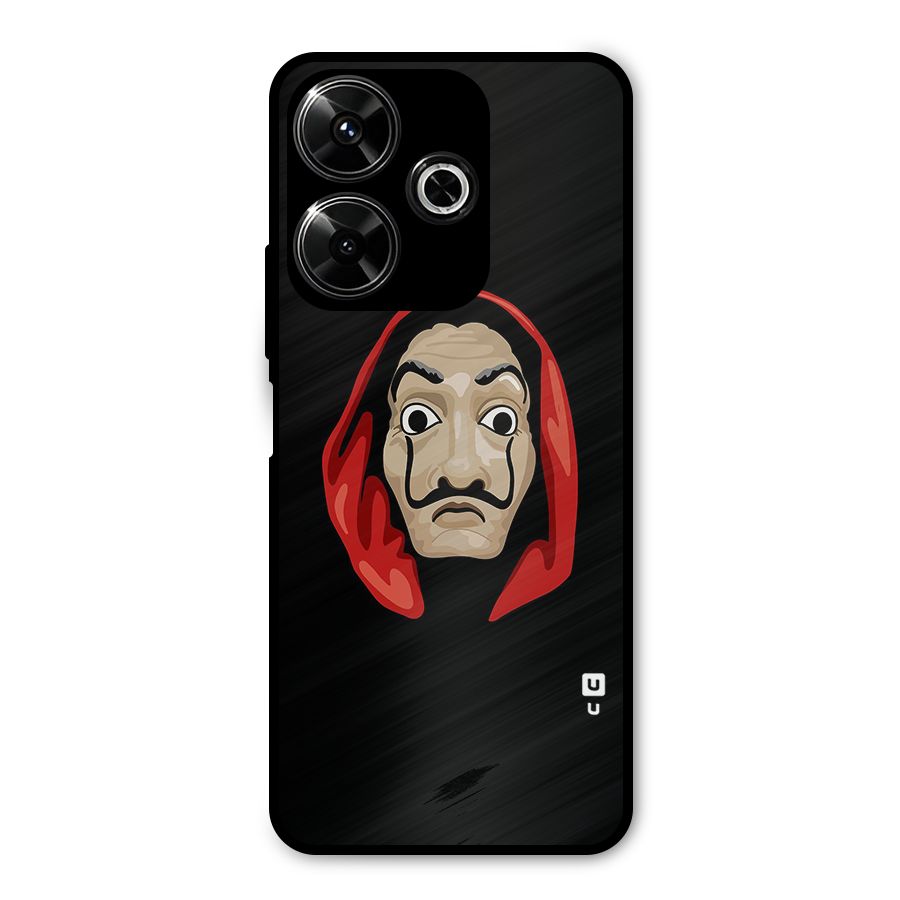 Money Heist Mask Metal Back Case for Redmi 13 5G