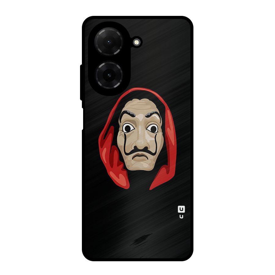 Money Heist Mask Metal Back Case for Redmi A5 4G