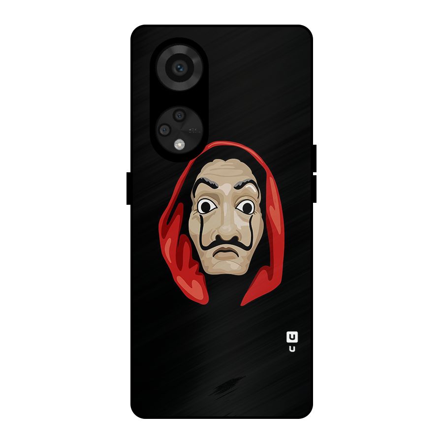 Money Heist Mask Metal Back Case for Reno8 T 5G