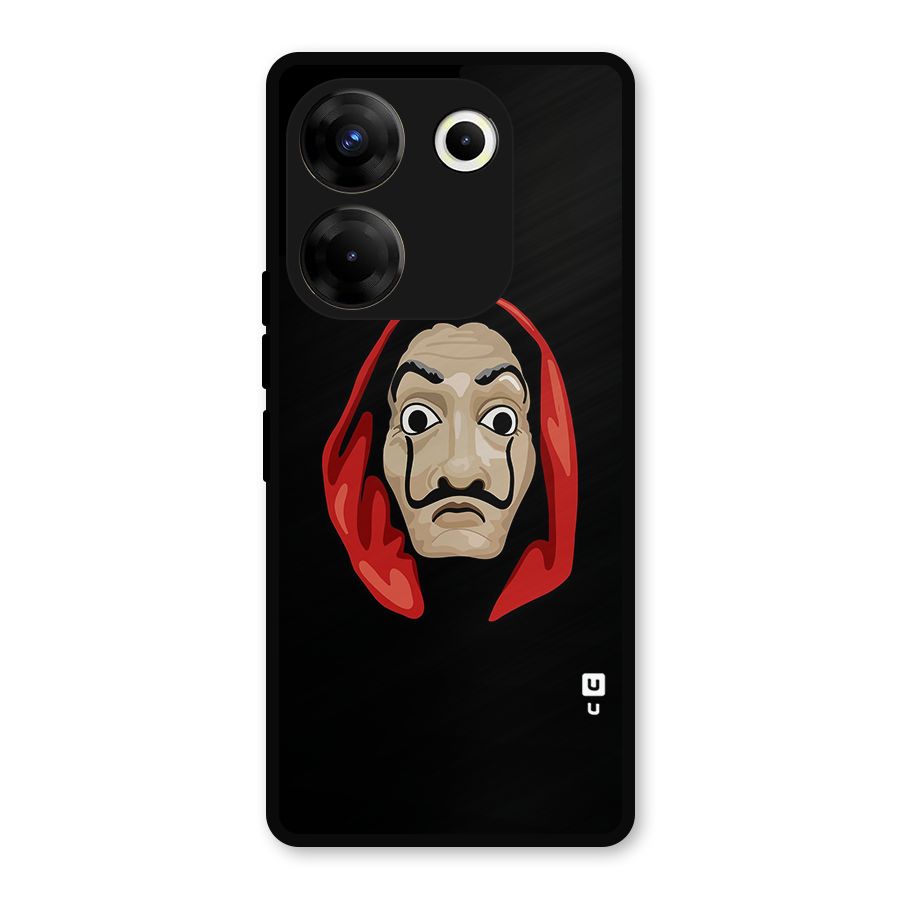 Money Heist Mask Metal Back Case for Tecno Camon 20