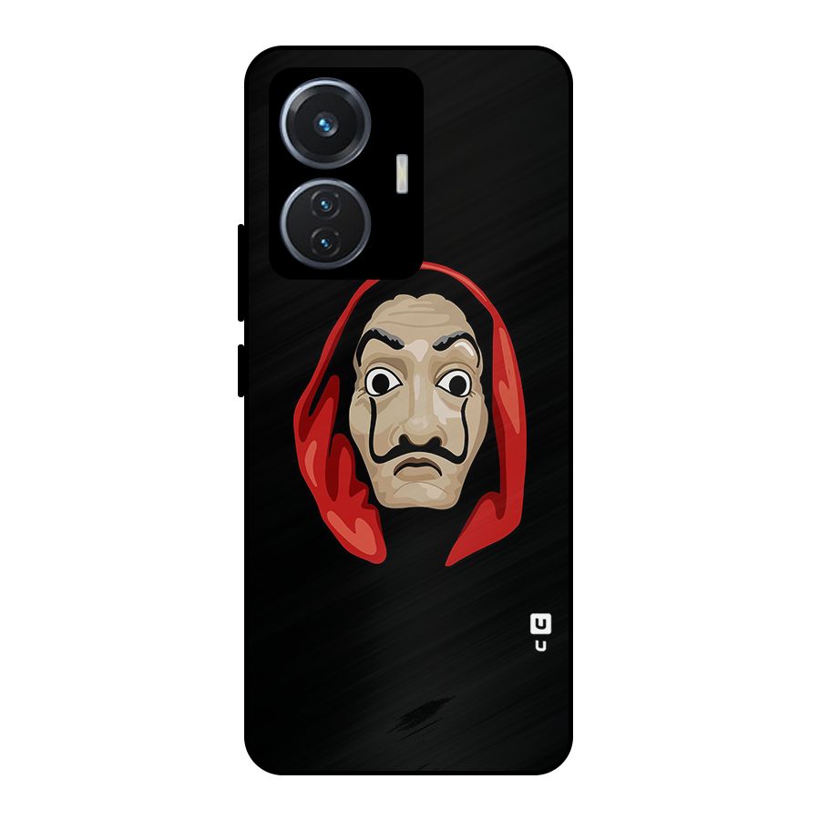 Money Heist Mask Metal Back Case for Vivo T1 44W