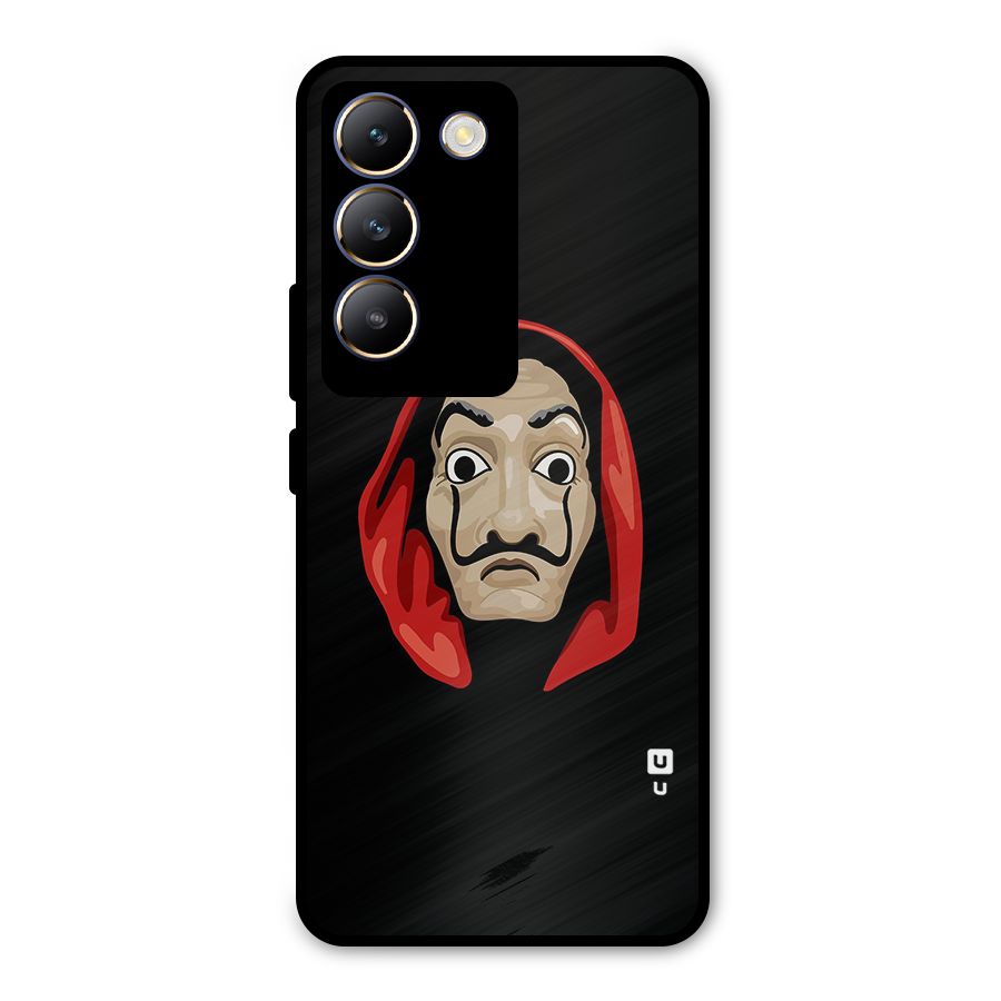 Money Heist Mask Metal Back Case for Vivo T3 5G