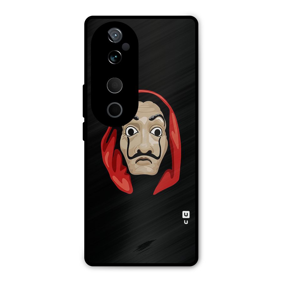 Money Heist Mask Metal Back Case for Vivo T3 Ultra