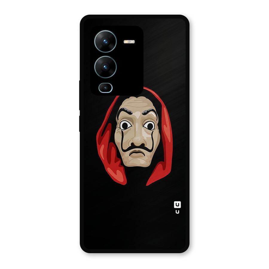 Money Heist Mask Metal Back Case for Vivo V25 Pro