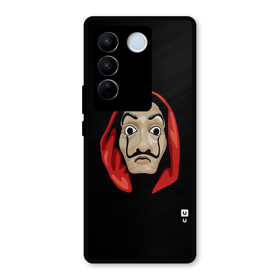 Money Heist Mask Metal Back Case for Vivo V27 Pro