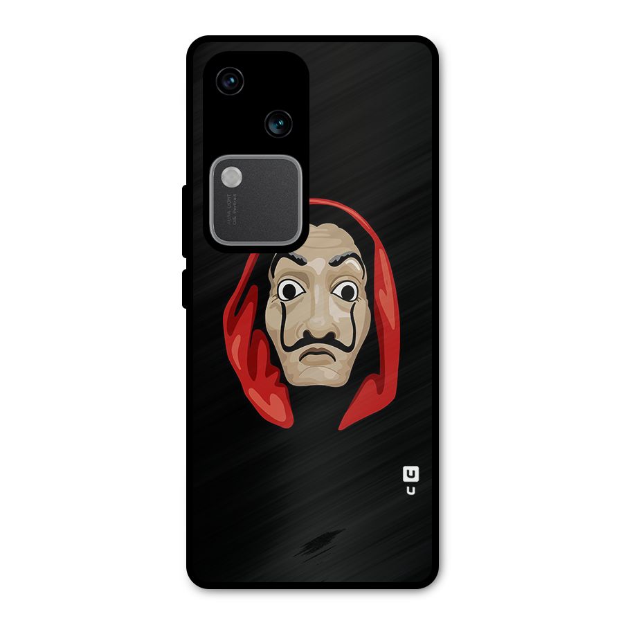 Money Heist Mask Metal Back Case for Vivo V30