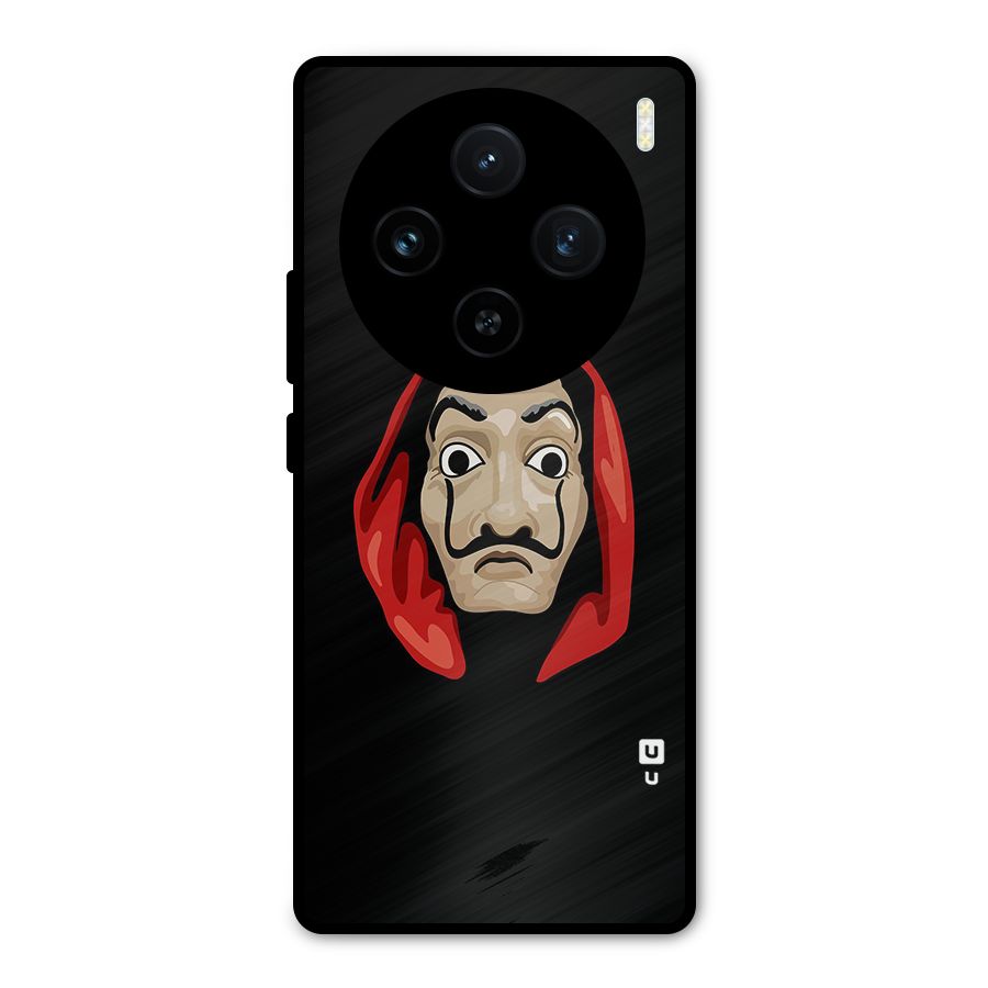 Money Heist Mask Metal Back Case for Vivo X100
